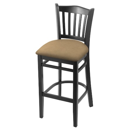 Holland Bar Stool Co 25" Counter Stool, Black Finish, Canter Sand Seat 312025Blk013